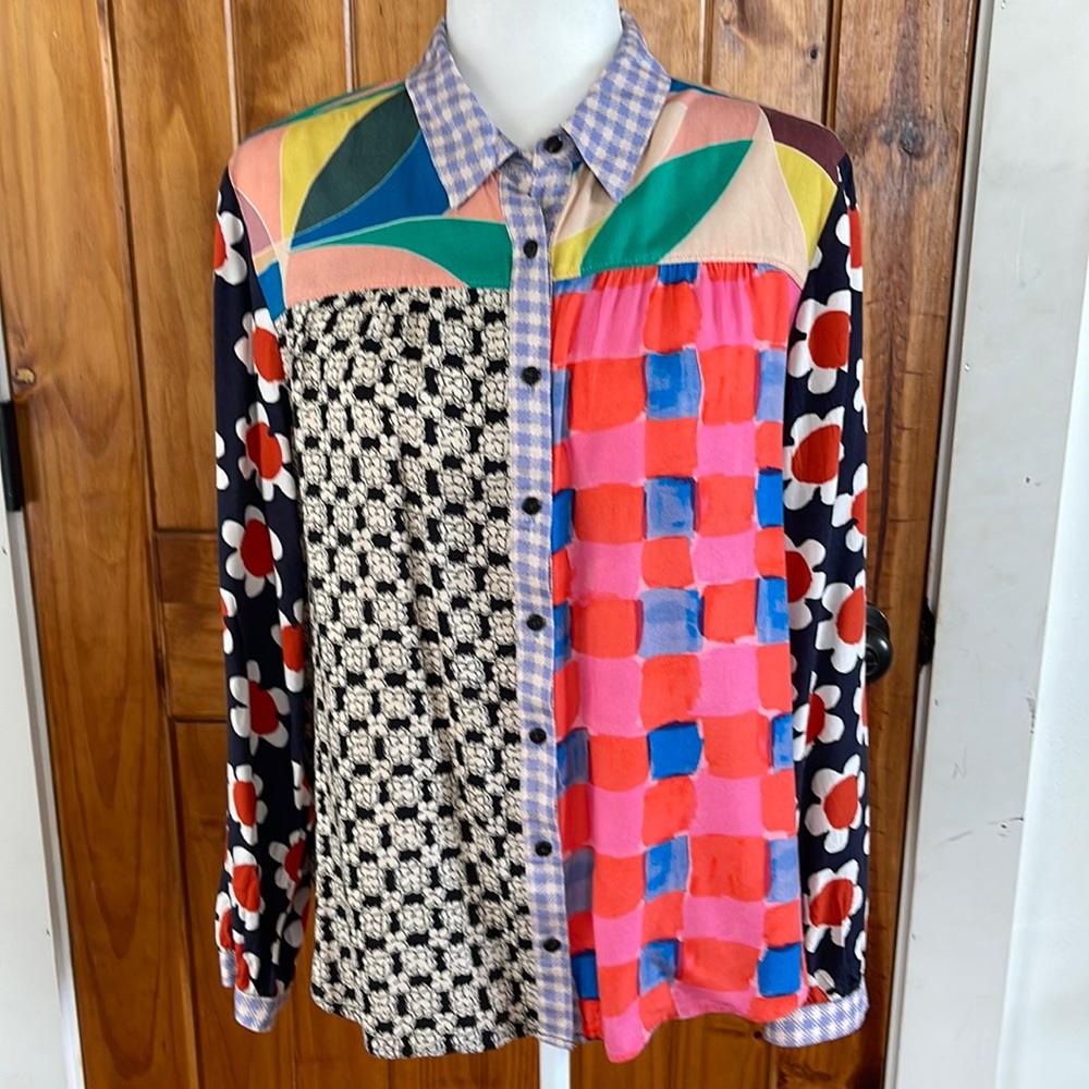 Colorful Women's Patchwork Top